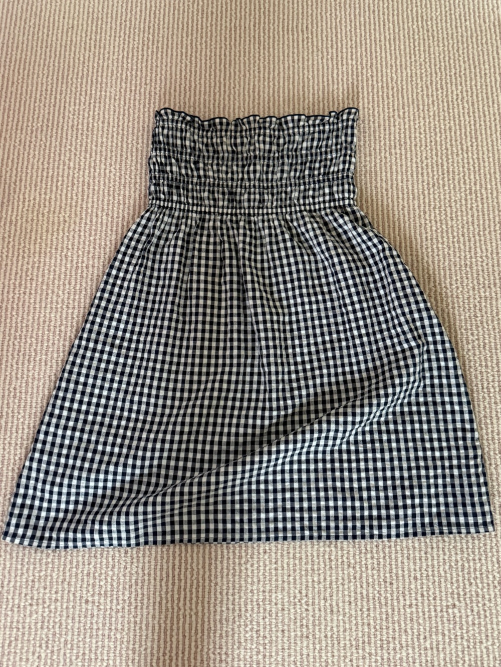 Free People Black and White Gingham Mini Dress